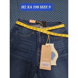 JEANS STRETCH DENIM BLUE, H2 XA 198 SIZE 9, WAIST 31 SKINNY, Butt LIFTING
